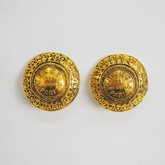 CHANEL Gold Earrings - Picture 1 of 7